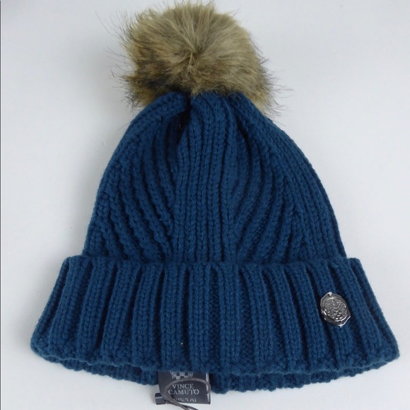 Vince Camuto Cable Knit PomPom Beanie Hat Bundle - Picture 7 of 15